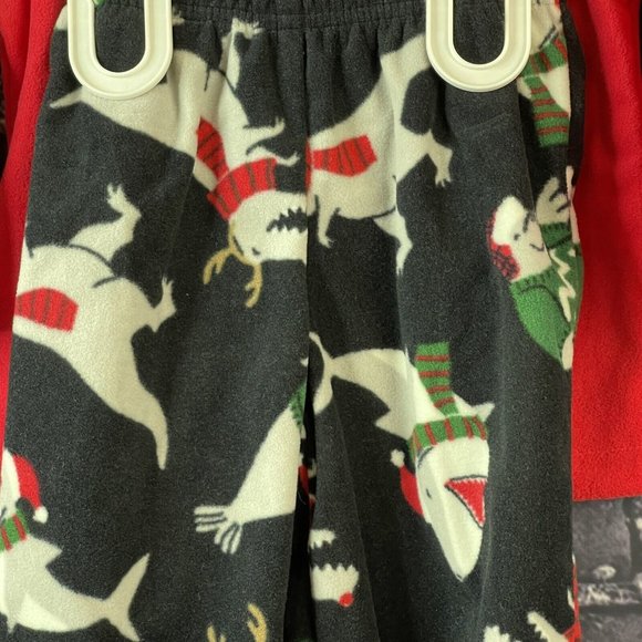 Carter’s Just One You 12 Month T-Rex Antlers Red Black Pajama Set Dino - Picture 10 of 11